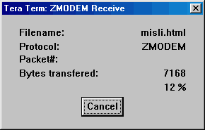 ZMODEM file receive