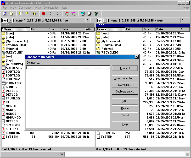 Windows Commander FTP, 1